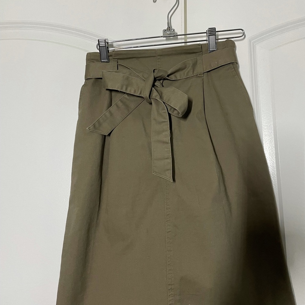 Uniqlo Tie Waist Paperbag Cotton Skirt size XS - Picture 8 of 15